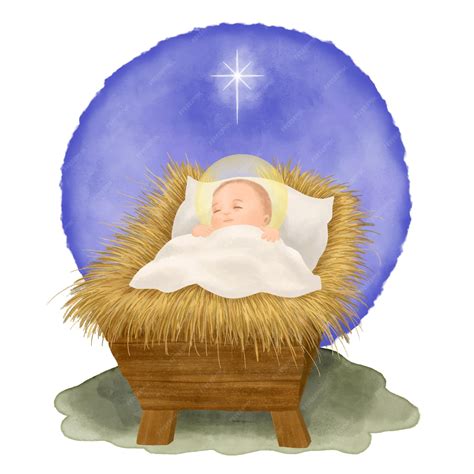 premium vector baby jesus   manger symbol  christianity nativity