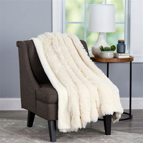 faux fur throw blanket luxurious soft hypoallergenic long pile faux rabbit fur blanket