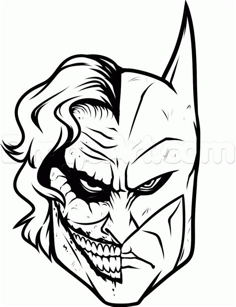 How To Draw Joker And Batman Step By Step Dc Comics