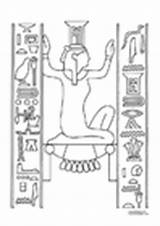 Coloring Nephthys Tutankhamun sketch template