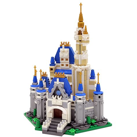 mini custom lego disney cinderellas castle instructions parts list build  bricks
