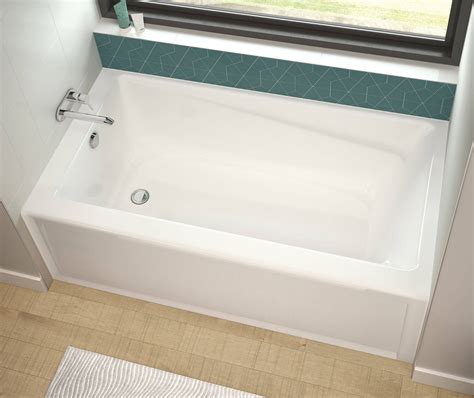 exhibit  ifs afr acrylic alcove left hand drain whirlpool bathtub  white bath maax en ca