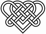Celtic Knot Heart Border Designs Double Symbols Coloring Knots Choose Board sketch template