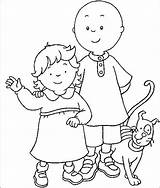 Coloring Caillou Pages Printable Getdrawings sketch template