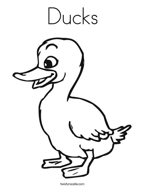 ducks coloring page twisty noodle