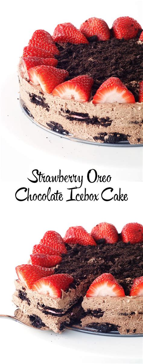Strawberry Oreo Chocolate Icebox Cake Recipe Icebox Cake Oreo