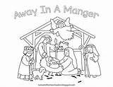 Nativity Homeschooling Manger sketch template