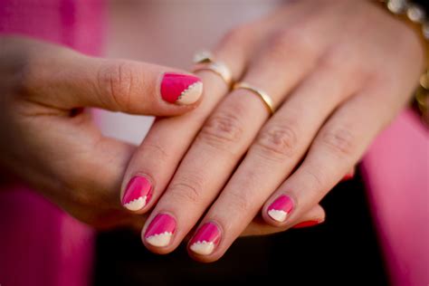 crashingred   pink nails  gold embellishments crashingred