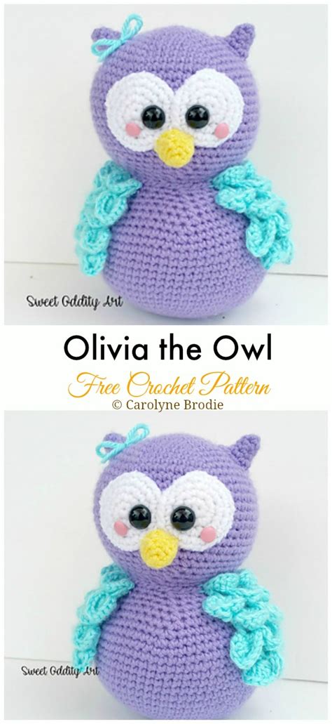 amigurumi crochet owl  patterns instructions