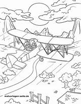 Malvorlage Doppeldecker Flugzeug sketch template