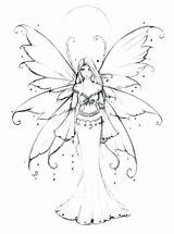 Coloring Fairy Pages Dark Forest Moon Anime Fairies Garden Printable Color Getcolorings Getdrawings Enchanted Colorings sketch template