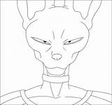Beerus Lord Pages Dbz Coloring Lineart Template sketch template