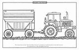 Tractor Coloring Trailer Printable Pages Ecoloringpage sketch template