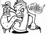 Spray Coloring Pages Graffiti Getdrawings Paint sketch template