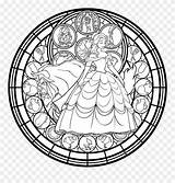Stained Glass Coloring Pages Beauty Beast Mandala Christmas Svg Clipart Suitable Combine Adult Pinclipart sketch template