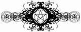 Pentacle Pentagramme Pentacolo Isolata Decorazione Nera Isolement Noire Mystic Weißer Lokalisiert Schwarzen Illustrationen sketch template