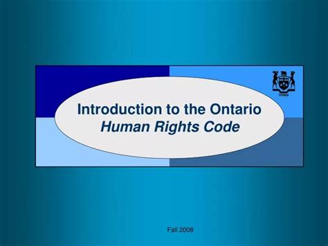Ppt Introduction To The Ontario Human Rights Code Powerpoint