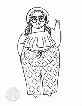 Coloring Girl Fat Curvy Superfat Pages Printable Book Crop Gang Top Template Getdrawings Drawing Woman sketch template