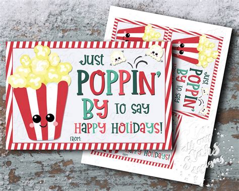 poppin    happy holidays tag instant etsy