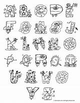 Alphabet Bonitas Woo Chulas Woojr Abecedario Tangled Bubbles Caligraphy Artesanato Diferentes Seonegativo sketch template