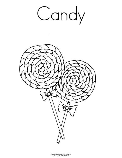 candy coloring page twisty noodle