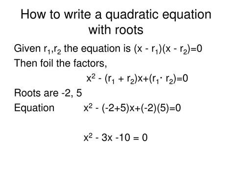 Ppt 6 3 Solving Quadratic Equations By Factoring