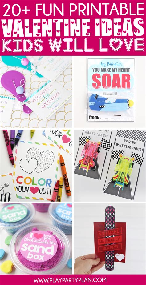 fun valentines day cards  kids play party plan