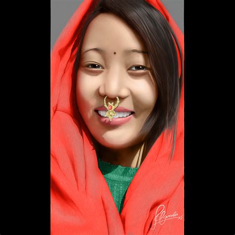 Artstation Traditional Nepali Girl Rinzing Sherpa