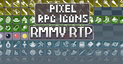 pixel fantasy rpg icons rpg maker mvmz rtp replacement  caz