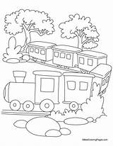 Train Coloring Pages Jungle sketch template