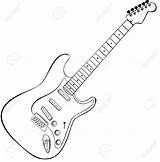 Guitar Electric Drawing Outline Sketch Drawings Easy Clipart Bass Tattoo Rock Simple Draw Google Sketches Music 1977 Template Cerca Con sketch template