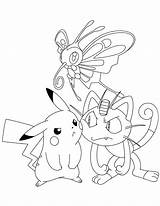 Pokemon Coloring Pages Pikachu Printable Sheets Kids Meowth Cute Colouring Pdf Print Cartoon Book Tegning Picgifs Adult Tegninger Books Snorlax sketch template
