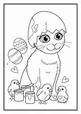 Ostern Katze Upjers Lauf Deiner Freien Ausmalbildern Lass sketch template