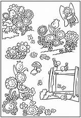 Coloring Garden Pages Flower Gardening Beautiful Color Fairy House Flowers Print Kids Colorful Little Insects Touch Add sketch template