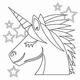 Coloring Unicorn Emoji Pages Eyes Heart Getcolorings Getdrawings Books sketch template