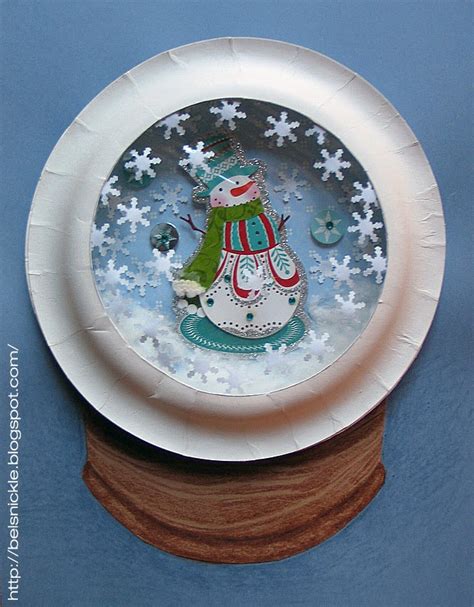 craft  christmas paper plate snow globe belznickle blogspot craft