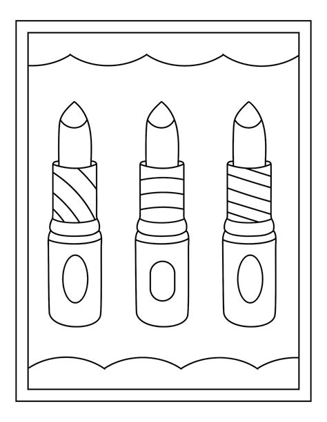 lipsticks printable  coloring pages etsy