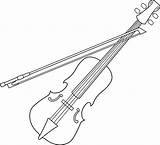 Violin Bow Clipart Clip Drawing Colorable Coloring Line Clipground Sweetclipart Related sketch template