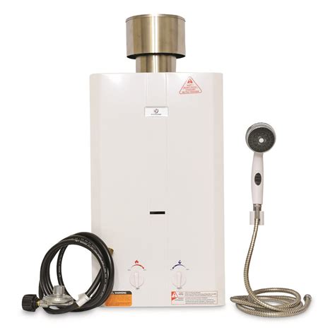 eccotemp   gpm portable  btu liquid propane outdoor tankless water heater