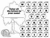 Worksheets Letter Recognition Letters Name Alphabet Find Printable Apple Worksheet Pre Themed Preschool Kids Kindergarten Learn Activities Help Color Easy sketch template