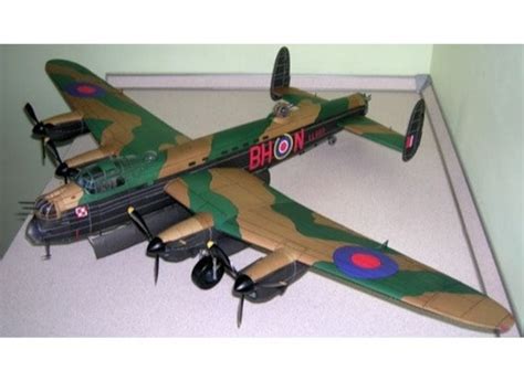 avro lancaster bomber aircraft papercraft paper model plans  etsy