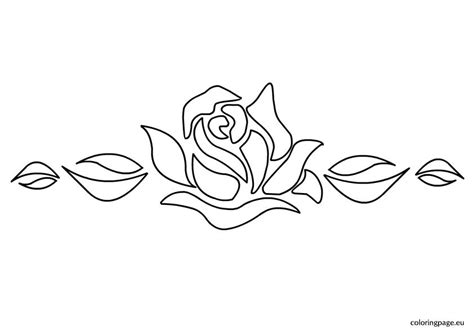 rose stencil  coloring page