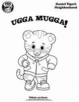 Rogers Mugga Ugga Neighborhood Colorir Kolorowanki Desenhos Tigre Dzieci Tigers Wqed sketch template