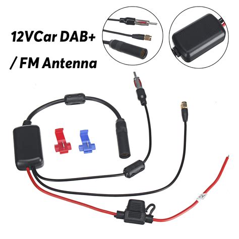 universal dab fm car antenna aerial splitter cable digital radio amplifier yfm