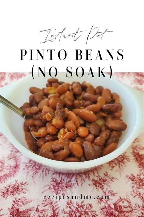 instant pot pinto beans soak cooking recipes