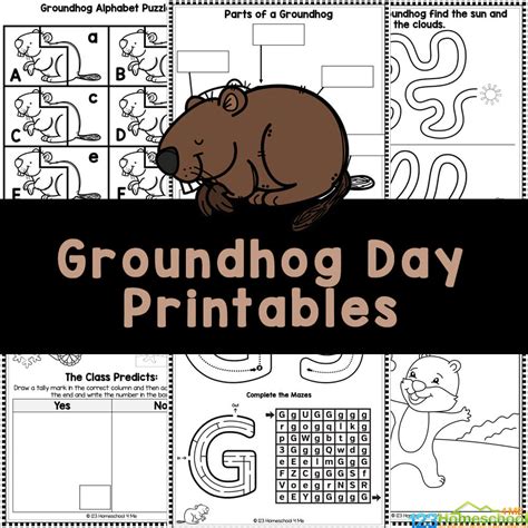 groundhog day printables worksheets fun coloring library