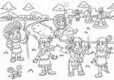 Indigenas Indigena Indio Indien Venezuela Gratuit Pueblos Tribus Gratuits Coloriages Depositphotos Venezolana Artesania Familias sketch template