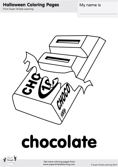 chocolate coloring page super simple