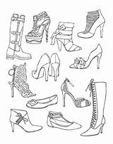 Shoe Colouring Schuhe Ausmalbilder Kids Shopkins Sketches sketch template