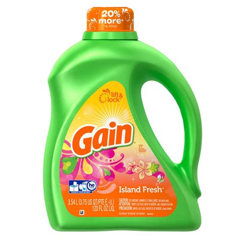 shop gain  fl oz island fresh high efficiency laundry detergent  lowescom